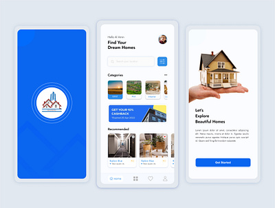 Real Estate Mobile App UI Design apartment booking builder apps clean design design development apps ui hotel land minimal ui design mobile apps modern apps design plot real esate ui trend 2021 trend 2022 trendy design ui design user experience user interface ux design