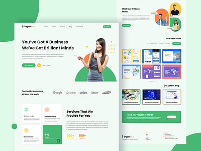 Ingenious Digital Agency Landing Page UI Concept agency branding design digital agency landing page landing page ui ui ui design uiux ux