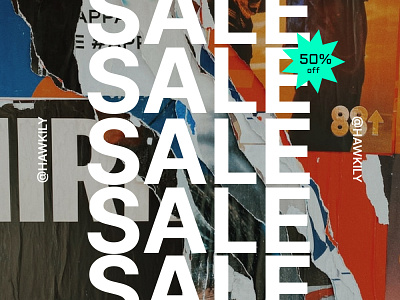 Daily UI #098 - Advertisement 098 50 off ads advertisement daily ui daily ui 098 dailyui dailyuichallenge day 98 design figma hawkily offer sale ui ux