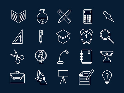 Education Linear Icon Set design education education icon education linear icons graphic design icon icon design iconography illustration logo vector