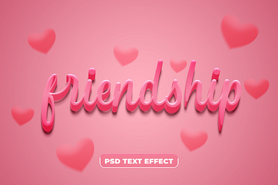 cute pink text effect 3d background cute design effect effects font friendship graphic design letter lettering pink script soft style template text text effect typeface valentine