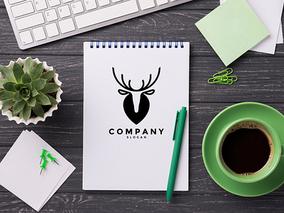 Minimal Stag logo branding deer deer head deer logo design fiverr graphic design logo minimal minimalist modern stag stag logo store vector