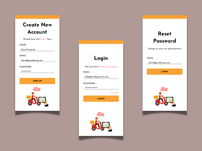 Food delivery Sign in page design graphic design java javaswing login signin ux vector