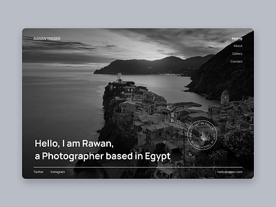 Landing page | Rawan Yasser landing page ui ux