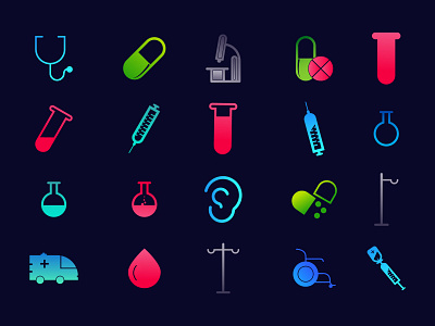 Healthcare and Medical Gradient Icon Set care design graphic design healthcare healthcare gradient icon healthcare icon icon icon design iconography illustration logo medical medical gradient icons medical icon vector