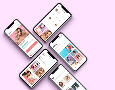 Hairstyle Collection App app design design ios app mobile app uidesign