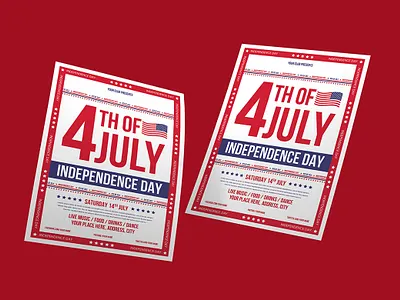 4th of July Flyer patriot template