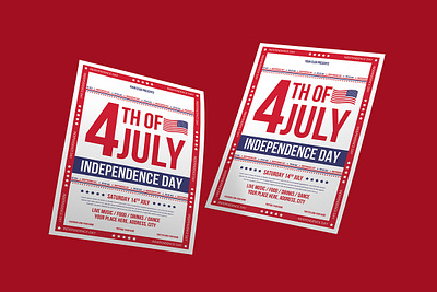 4th of July Flyer patriot template