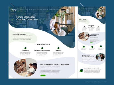 Simplex Business Services Landing page! adobe adobe ui adobe xd design graphic design homepage homepage design illustration illustrator design logo photoshop poster design ui ui adobe user attract user design user experience user help user interface user support