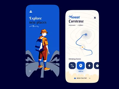 Explore App - Concept Design app app design best places blog booking app design discover world explore illustration interface design map mobile pins places schedule splash screen tourism travel app travel blog ui design uiux