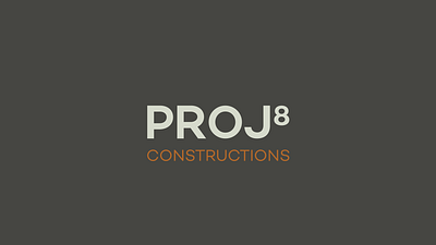 Proj8 Constructions branding graphic design logo