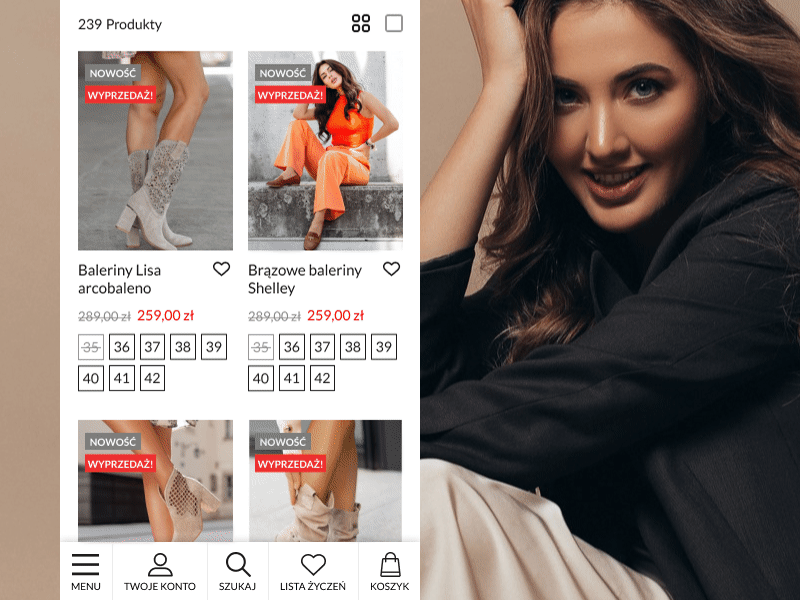 Saway - category mobile animation category commerce e commerce ecommerce filter minimalistic photos shoes shop store