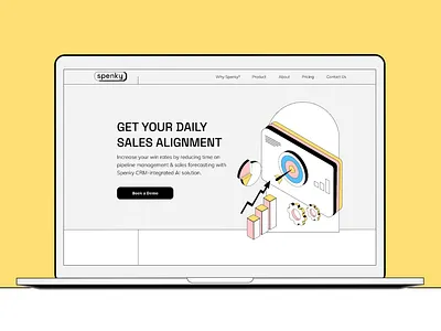 Promo site on Tilda for CRM design landing tilda ui ux vector web