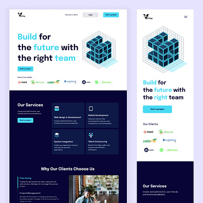 Veritashub's website landing page uidesign ux design website