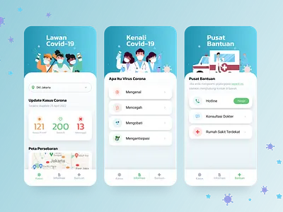 Covid-19 Mobile Application app design mobile app ui uiux design