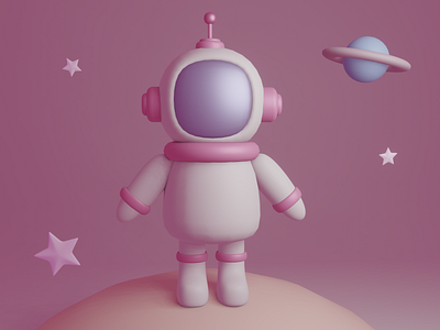 3D Astronaut Design 3d 3d art 3d blender 3d design 3d illustration app art austronaut 3d blender branding design illustration logo typography ui ux vector