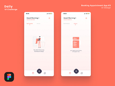 Empty state - My Schedule & History UI app appointment design empty empty state history illustration schedule ui ux