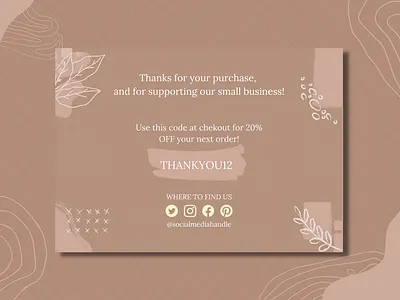 Thank you Card graphic design