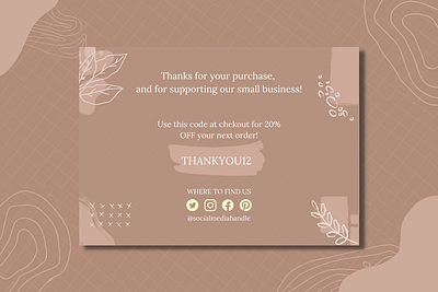 Thank you Card graphic design