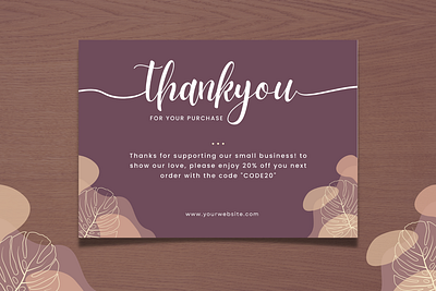 Thank you Card branding graphic design