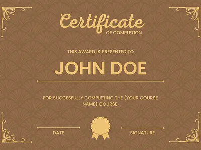 Certificate Of Achievment graphic design