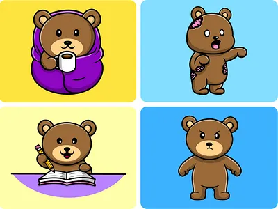 Cute Bear drawing fat