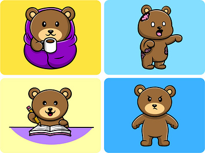 Cute Bear drawing fat