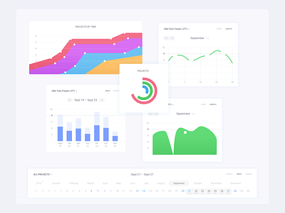 Jira Time Tracker: Infographics design ui