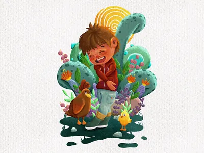 Farm hapiness 2d illustration book book cover children book children illustration digital art drawing graphic graphic design illustration photoshop procreate