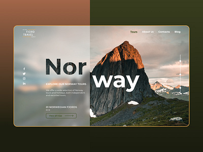 Norway local tour concept concept design landing landingpage mountain mountains nature norway tour uxui webdesign