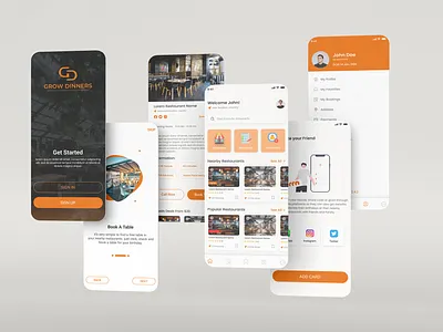 Table Booking | Mobile App | UI Design app design appui creative design figma mobile mobile app ui uidesign uiux userinterface ux