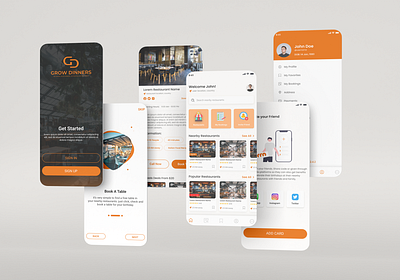 Table Booking | Mobile App | UI Design app design appui creative design figma mobile mobile app ui uidesign uiux userinterface ux