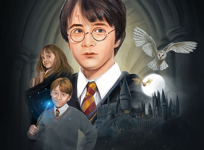 Your a wizard Harry character art harry potter illustration painting procreate