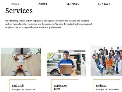 Staffing agency website for client design graphic design web website