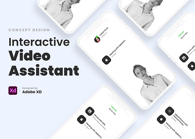 Interactive Video Assistant App Concept concept creative design iamfaysal interaction modern prototype ui ux video voice xd