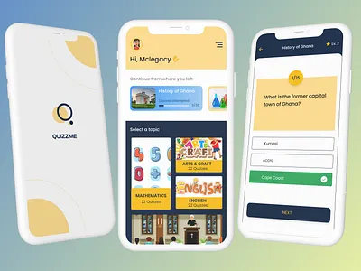 Quiz App for kids 100dailyui dailyui ghana illustration logo mobile ui uidesign