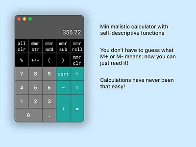 Calculator – Daily UI 004 dailyui