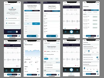 Heart Health care device ecg ekc experience health heart heart health interface med tech product ui ux