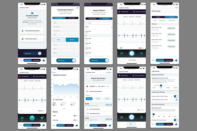 Heart Health care device ecg ekc experience health heart heart health interface med tech product ui ux