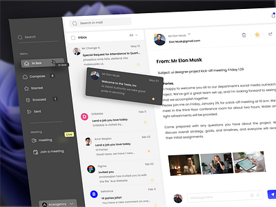 Fresh Gmail📨 admin panel chat clean dashboard design email email cli email redesign fresh gmail gmail gmail redesign google in box mail mail box menu message redesign ui uidesign