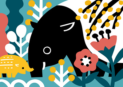 Tapirus animals illustration tapirus