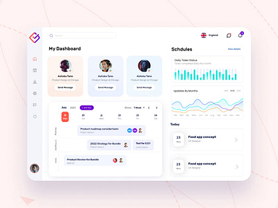 Taskiee - Team Management Dashboard admin company concept dashboard employee management schedule task team template