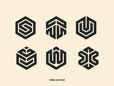 Hexagon Logo Folio #4 (S-X) branding design illustration logo logo2022 logofolio logoinspiration logos logotype typography vector whorahat