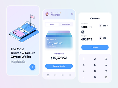 Crypto Wallet Concept blockchain crypto dashboard defi design ui ux