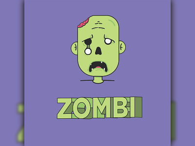 ZOMBI design flat graphic design illustration typography vector