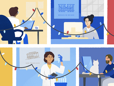 Holiday '21 B health holiday holiday greetings lab medicial reception research work from home
