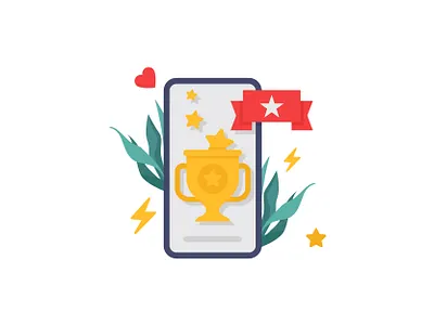 Winner cup mobile, customer promotion surprise ๐๐ผ illustration