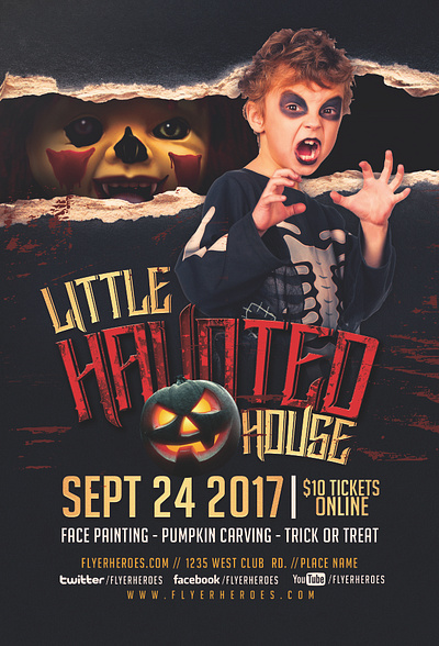 HAUNTED FLYER FOR PROMOTION 3d