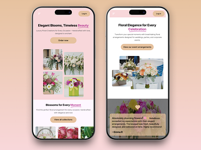 Responsive Design-Floral Website app design product design uiux design user experience design ux ux design web design