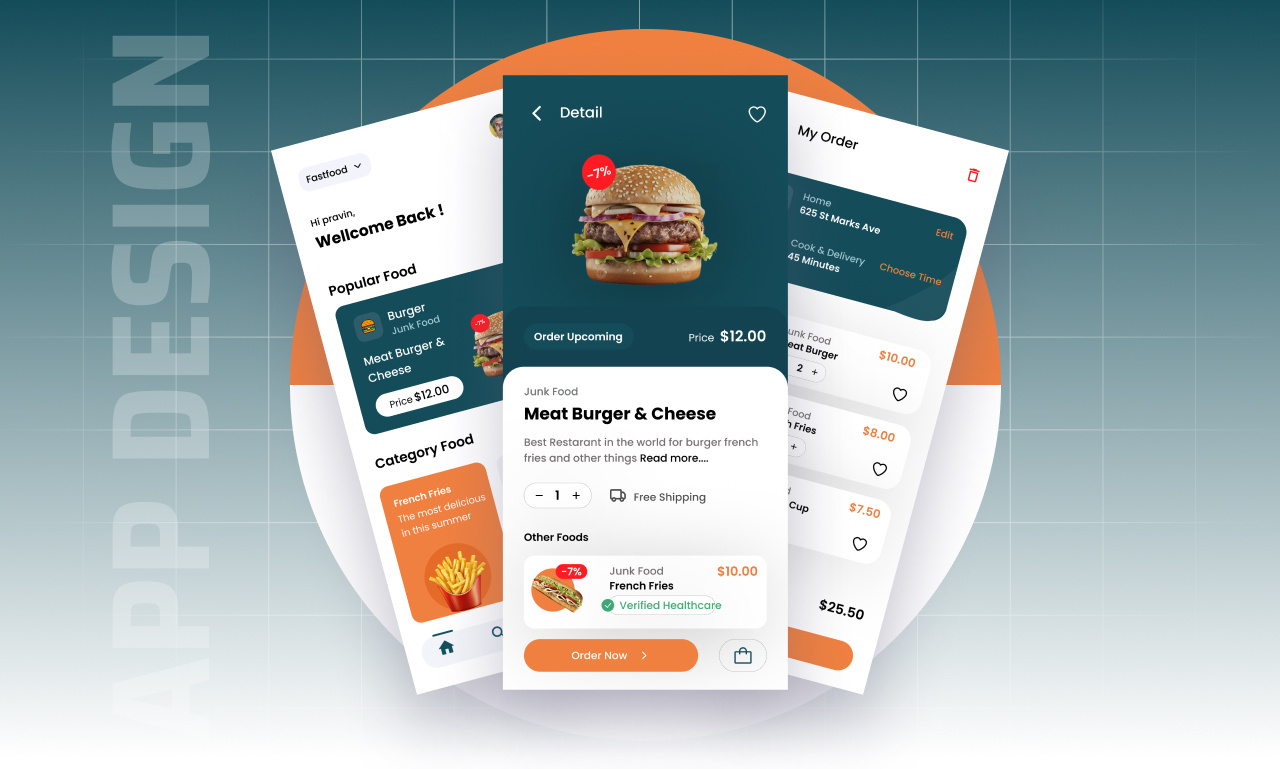 Restaurant App design by Ravi Nakum on Dribbble